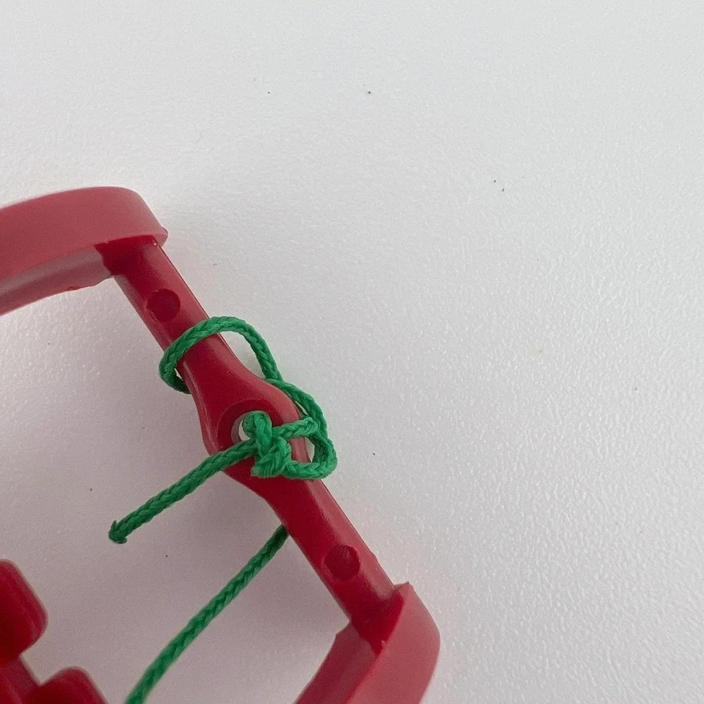Vintage Playmobil Red Sled w Pull Rope Winter Christmas Accessory 1980s